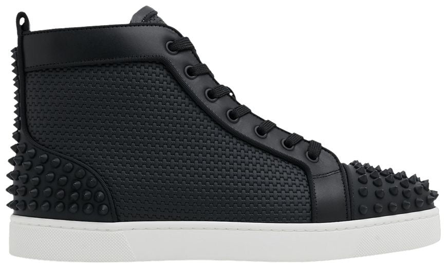 Christian Louboutin Louis Flat Calf Spikes High “Black Mate”